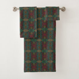 Azteken Native American Geometrisch Gestreept Patr Bad Handdoek