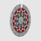 Azteken ontmoeten Alien Acryl Ornament (voorkant)