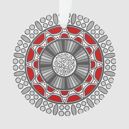 Azteken ontmoeten Alien Acryl Ornament (voorkant)
