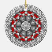 Azteken ontmoeten Alien Ornament (Achterkant)