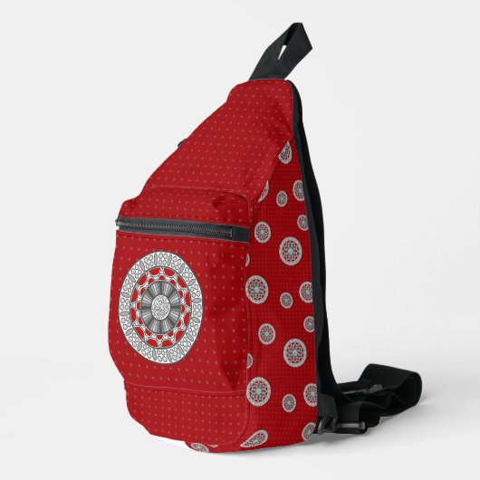 Azteken ontmoeten buitenaards wezen sling bag (Rechterhoek)