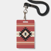 Aztekenpatroon Badge (Achterkant met lanyard)