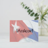 Azucar op Cubaanse vlag Briefkaart (Staand voorkant)
