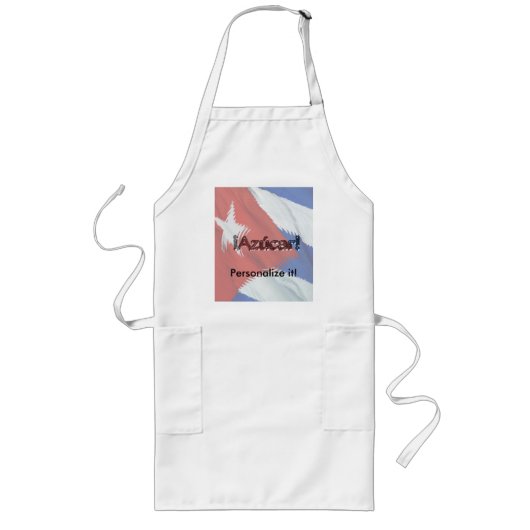 Azucar op Cubaanse vlag Lang Schort (Voorkant)