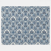 Azujejo-patroon Fleece Deken (Voorkant (Horizontaal))