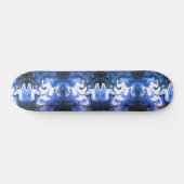 azul con blanco persoonlijk skateboard (Horizontaal)