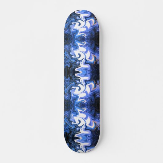 azul con blanco persoonlijk skateboard (Voorkant)