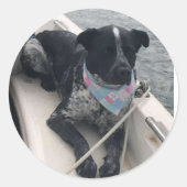 Azul eerste stuurman ronde sticker (Voorkant)