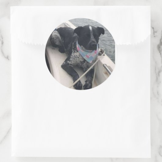 Azul eerste stuurman ronde sticker (Tas)