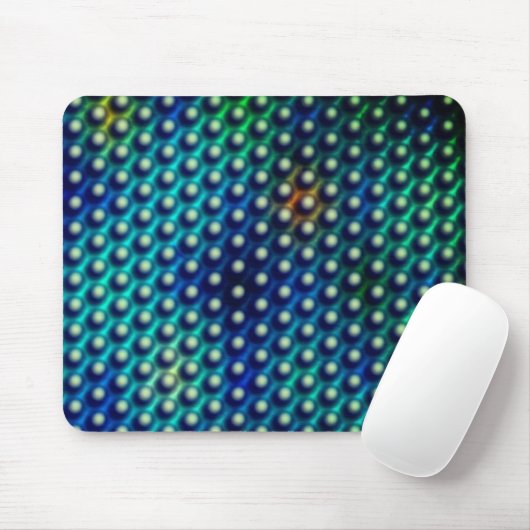 Azul esverdeado com "esferas em relevant" muismat (Met muis)