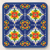 Azul Flor Mozaïek Bier Onderzetter (Voorkant)