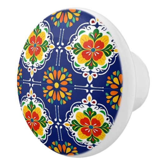 Azul Flor Mozaïek  Keramische Knop (Rechts)