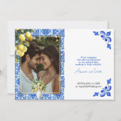 🍋💙 Azul & Limone Romance Foto-editie Kaart (Achterkant)