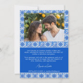 🍋💙Azul & Limone Romance – Foto-editie  Kaart (Achterkant)
