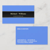 AZUL LIMPIO ELEGANTE CLASICO PROFESIONAL VISITEKAARTJE (Voorkant / Achterkant)