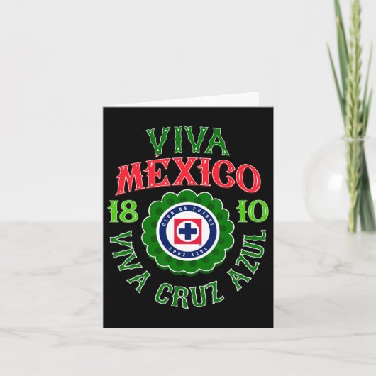 Azul - Mexicaanse Onafhankelijkheidsdag Kaart (Voorkant)