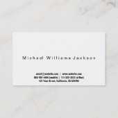 Azul Naranja Blanco Moderno Simple Profesional Visitekaartje (Achterkant)