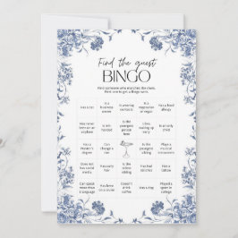  azul presupuesto Bridgerton Bridal Shower Game Kaart