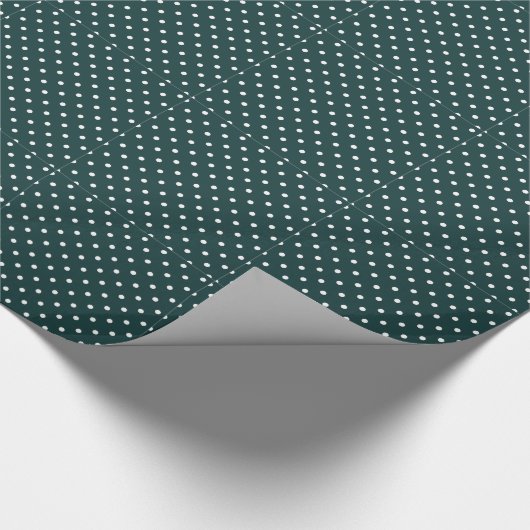 Azul Verde Polka Dots Cadeaupapier (Hoek)