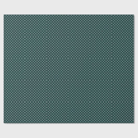 Azul Verde Polka Dots Cadeaupapier (Vlak)