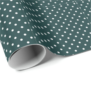 Azul Verde Polka Dots Cadeaupapier