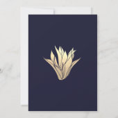 Azul y oro moderna Reserva la fecha Save The Date (Achterkant)