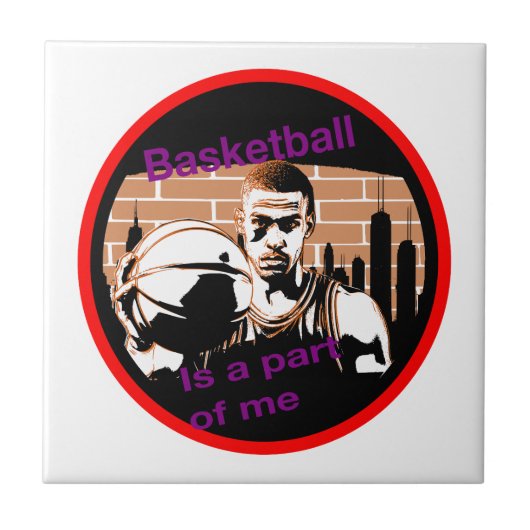 Azuleijo Basketball is a part of me Tegeltje (Voorkant)