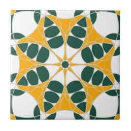 Azulejo Amarillo y Verde Tegeltje