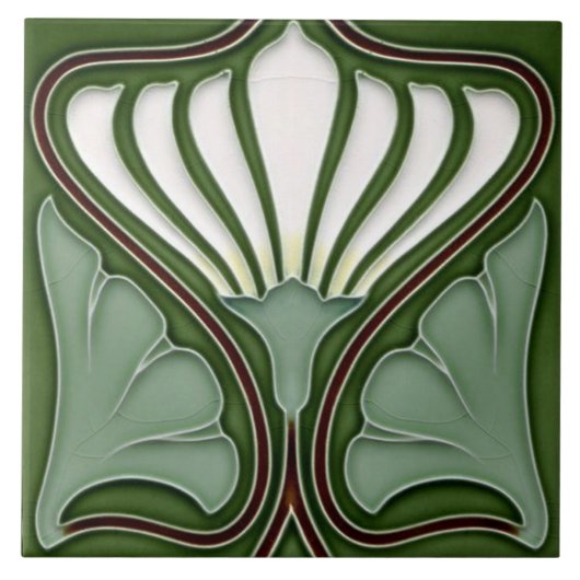 Azulejo Art Nouveau Ceramic Wall fireplace Tegel Tegeltje (Voorkant)