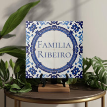 Azulejo Blau Naambord Huis Naambord Bord Signaalbo