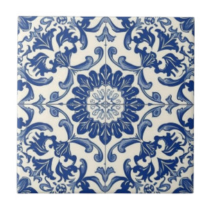 Azulejo blauw en wit mozaïek  bulk tegeltje