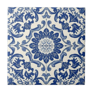 Azulejo blauw en wit mozaïek  bulk tegeltje
