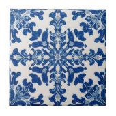 Azulejo blauw en wit mozaïek  bulk tegeltje (Voorkant)