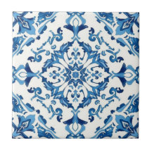 Azulejo blauw en wit mozaïek vintage bulk