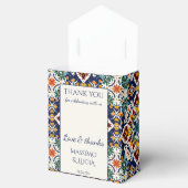 Azulejo blauw Portugees Mediterraan bruiloft Bedankdoosjes (Geopend)