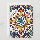 Azulejo blauw Portugees Mediterraan  Save The Date (Achterkant)