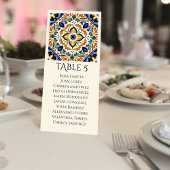 Azulejo blauw  Talavera trouwtafel nummer