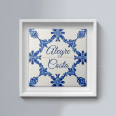 Azulejo Blauwe Aangepaste Huisnaam Plaat Bord Sign Tegeltje