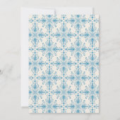 Azulejo Blauwe Huwelijksuitnodiging Kaart (Achterkant)