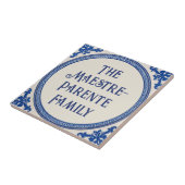 Azulejo Blue Custom House Name Plate Plaque Sign  Tegeltje (Zijkant)