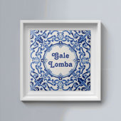 Azulejo Blue Custom House Name Plate Plaque Sign Tegeltje
