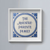 Azulejo Blue Custom House Name Plate Plaque Sign  Tegeltje