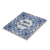 Azulejo Blue Custom House Name Plate Plaque Sign Tegeltje (Zijkant)