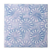  Azulejo Blue en White Distress Mosaic Tegeltje (Voorkant)