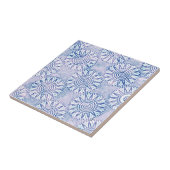  Azulejo Blue en White Distress Mosaic Tegeltje (Zijkant)