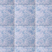 Azulejo Blue en White Distress Mosaic Tegeltje