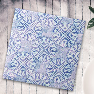 Azulejo Blue en White Distress Mosaic Tegeltje