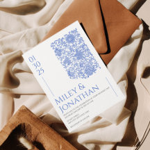 Azulejo Blue Porcelain Floral Antiek Wedding