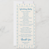 Azulejo Blue Wedding Programma (Achterkant)