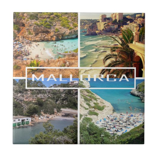 azulejo calas y playas de Mallorca - Majorca Tegeltje (Voorkant)